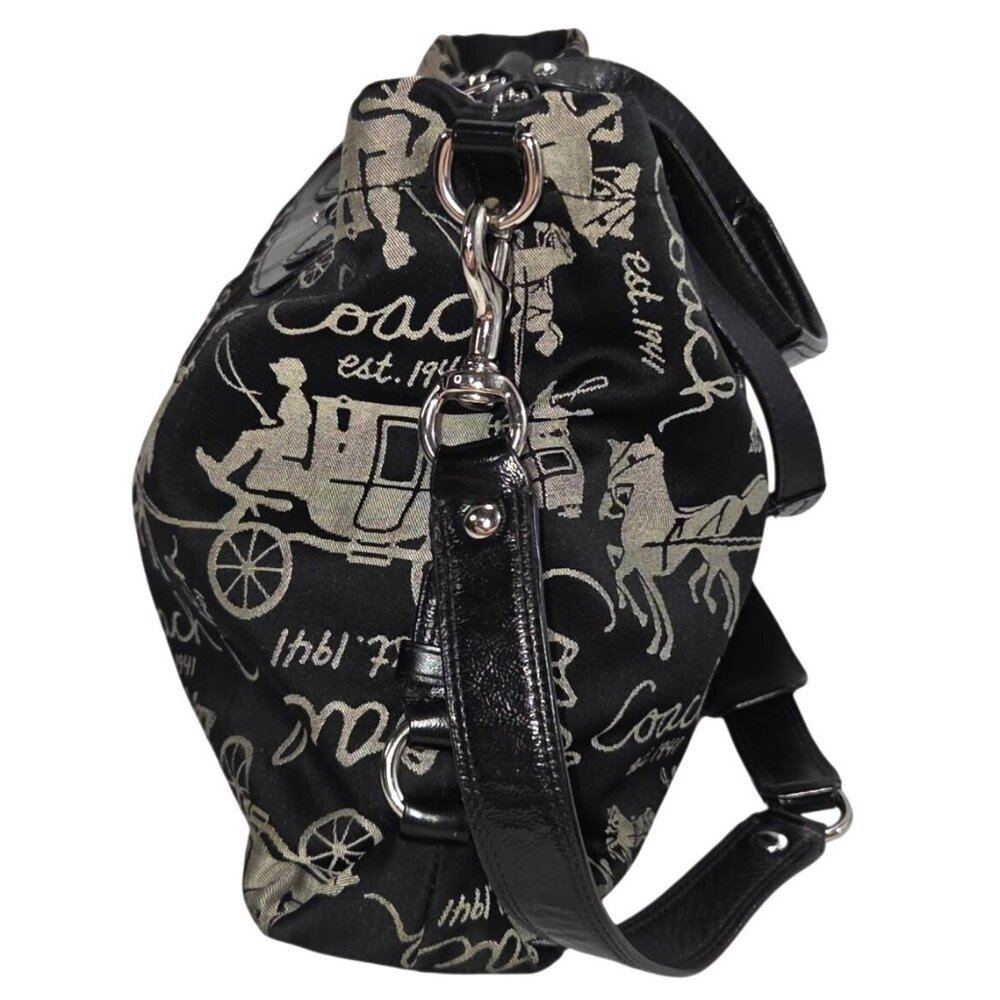 Coach Ashley F15656 Black Horse & Carriage Anniversary Satchel Handbag Purse - Picture 12 of 15